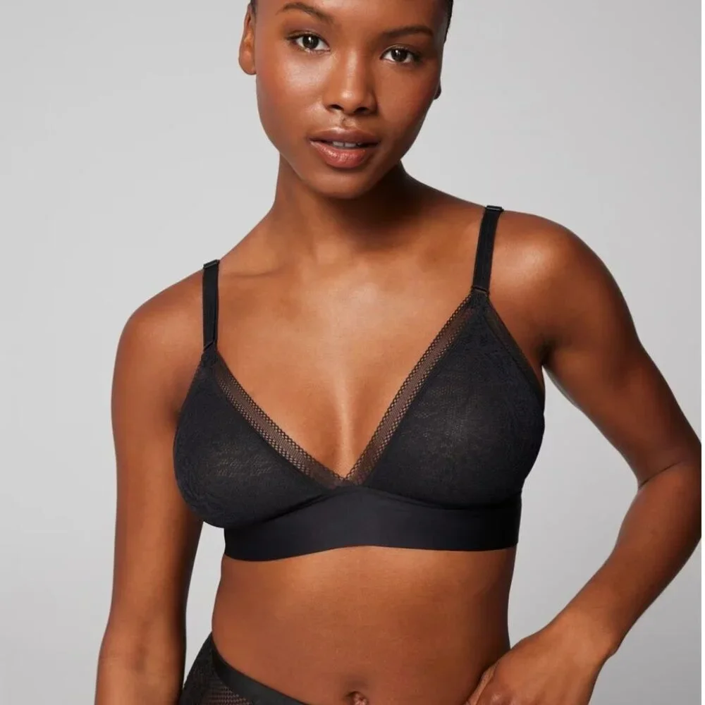 Soma Lace Triangle Bralette – Black, Size M, NWT - Picture 4 of 4